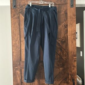 NWT Polo Ralph Lauren Navy Paperbag High Waisted Pants Sz 12
